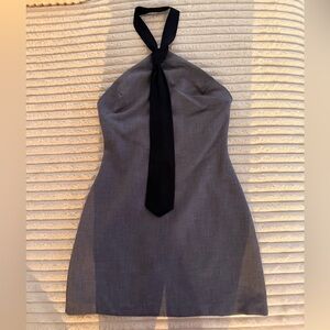 TIE HALTER MINI DRESS (Anthropologie)